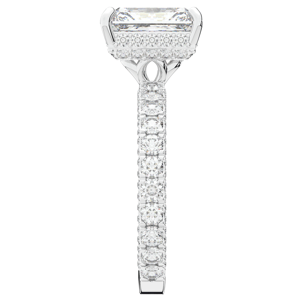 3.00CT.TW RADIANT LAB DIAMOND ENGAGEMENT RING - Nazarelle