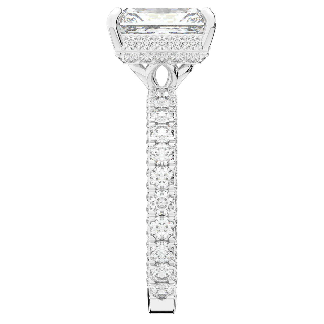 3.00CT.TW RADIANT LAB DIAMOND ENGAGEMENT RING - Nazarelle