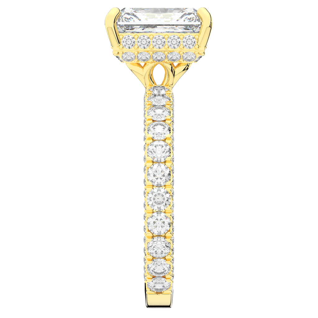 3.00CT.TW RADIANT LAB DIAMOND ENGAGEMENT RING - Nazarelle