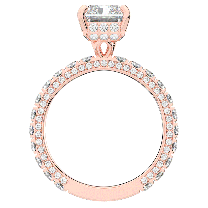 3.00CT.TW RADIANT LAB DIAMOND ENGAGEMENT RING - Nazarelle
