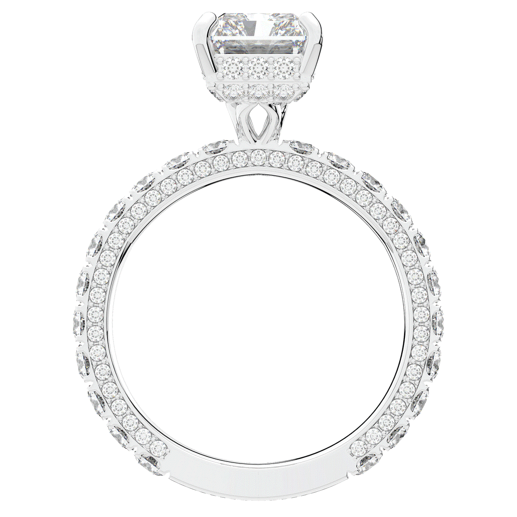 3.00CT.TW RADIANT LAB DIAMOND ENGAGEMENT RING - Nazarelle