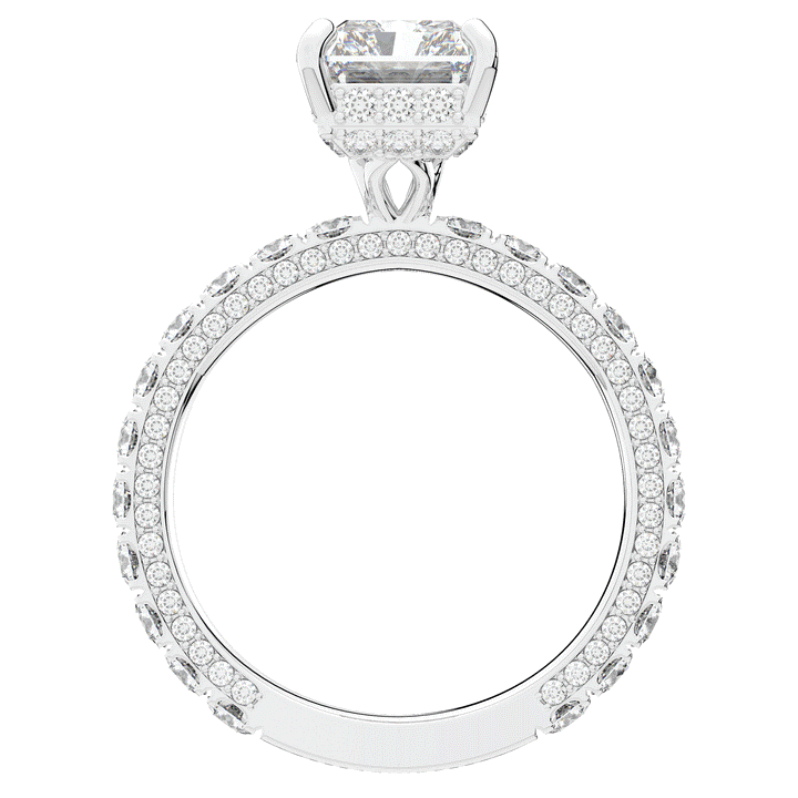 3.00CT.TW RADIANT LAB DIAMOND ENGAGEMENT RING - Nazarelle