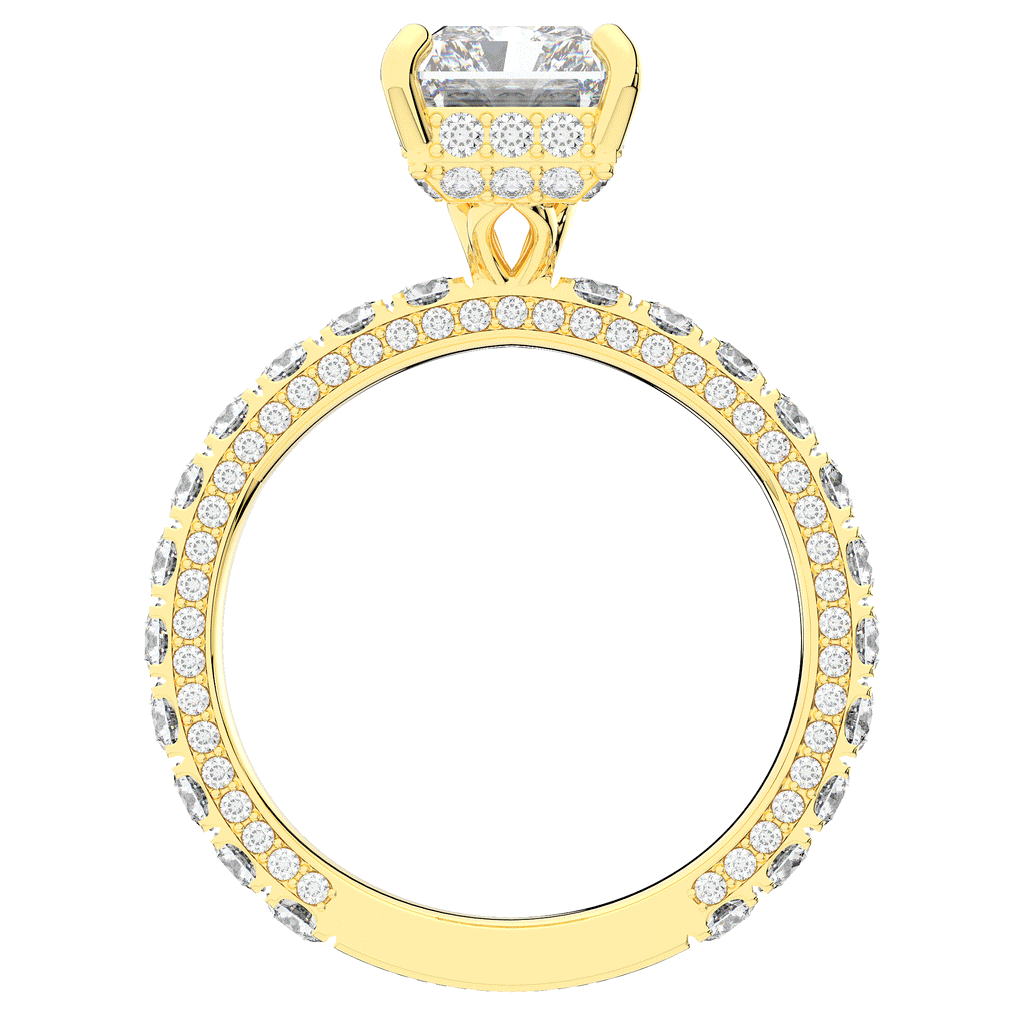3.00CT.TW RADIANT LAB DIAMOND ENGAGEMENT RING - Nazarelle