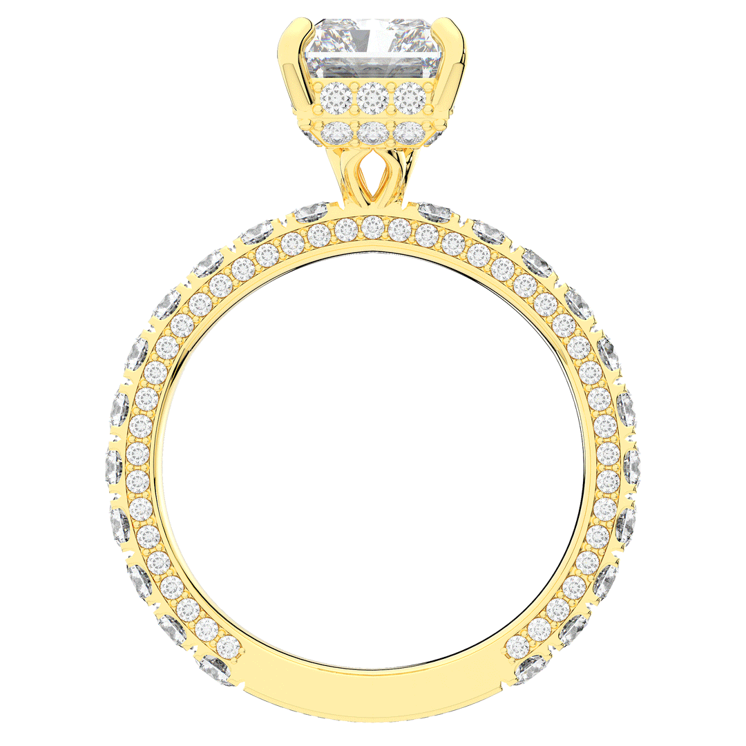 3.00CT.TW RADIANT LAB DIAMOND ENGAGEMENT RING - Nazarelle