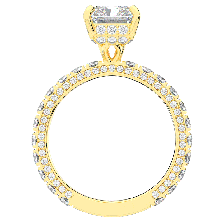 3.00CT.TW RADIANT LAB DIAMOND ENGAGEMENT RING - Nazarelle