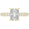 3.00CT.TW RADIANT LAB DIAMOND ENGAGEMENT RING - Nazarelle