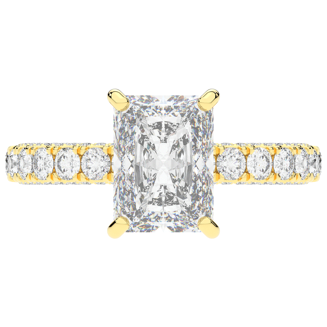 3.00CT.TW RADIANT LAB DIAMOND ENGAGEMENT RING - Nazarelle
