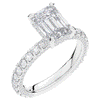 3.00CT.TW EMERALD CUT LAB DIAMOND ENGAGEMENT RING - Nazarelle
