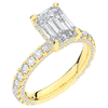 3.00CT.TW EMERALD CUT LAB DIAMOND ENGAGEMENT RING - Nazarelle