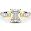 3.00CT.TW EMERALD CUT LAB DIAMOND ENGAGEMENT RING - Nazarelle