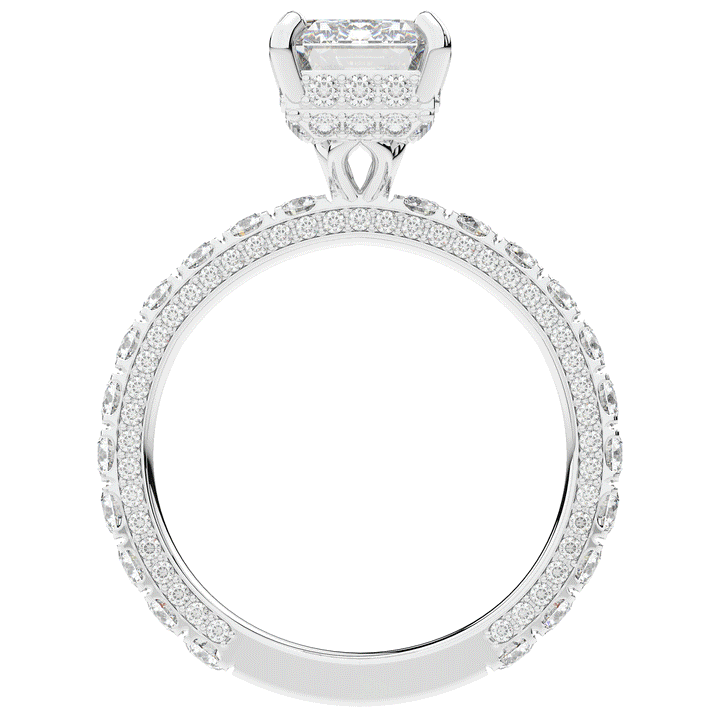 3.00CT.TW EMERALD CUT LAB DIAMOND ENGAGEMENT RING - Nazarelle