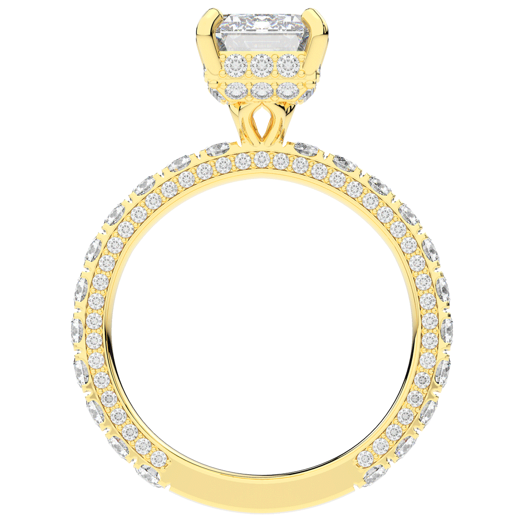 3.00CT.TW EMERALD CUT LAB DIAMOND ENGAGEMENT RING - Nazarelle