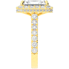 4.50CT.TW RADIANT LAB DIAMOND HALO ENGAGEMENT RING - Nazarelle