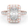 4.50CT.TW RADIANT LAB DIAMOND HALO ENGAGEMENT RING - Nazarelle