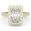 4.50CT.TW RADIANT LAB DIAMOND HALO ENGAGEMENT RING - Nazarelle