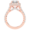 4.50CT.TW RADIANT LAB DIAMOND HALO ENGAGEMENT RING - Nazarelle