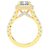 4.50CT.TW RADIANT LAB DIAMOND HALO ENGAGEMENT RING - Nazarelle