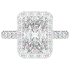 4.50CT.TW RADIANT LAB DIAMOND HALO ENGAGEMENT RING - Nazarelle