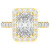 4.50CT.TW RADIANT LAB DIAMOND HALO ENGAGEMENT RING - Nazarelle