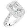 4.50CT.TW EMERALD CUT LAB DIAMOND HALO ENGAGEMENT RING - Nazarelle