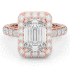 4.50CT.TW EMERALD CUT LAB DIAMOND HALO ENGAGEMENT RING - Nazarelle