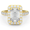 4.50CT.TW EMERALD CUT LAB DIAMOND HALO ENGAGEMENT RING - Nazarelle