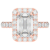 4.50CT.TW EMERALD CUT LAB DIAMOND HALO ENGAGEMENT RING - Nazarelle