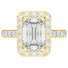 4.50CT.TW EMERALD CUT LAB DIAMOND HALO ENGAGEMENT RING - Nazarelle