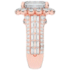 8.00CT.TW EMERALD CUT LAB DIAMOND HALO ENGAGEMENT RING - Nazarelle