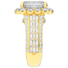 8.00CT.TW EMERALD CUT LAB DIAMOND HALO ENGAGEMENT RING - Nazarelle