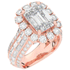 8.00CT.TW EMERALD CUT LAB DIAMOND HALO ENGAGEMENT RING - Nazarelle