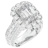 8.00CT.TW EMERALD CUT LAB DIAMOND HALO ENGAGEMENT RING - Nazarelle