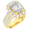 8.00CT.TW EMERALD CUT LAB DIAMOND HALO ENGAGEMENT RING - Nazarelle
