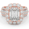 8.00CT.TW EMERALD CUT LAB DIAMOND HALO ENGAGEMENT RING - Nazarelle
