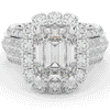 8.00CT.TW EMERALD CUT LAB DIAMOND HALO ENGAGEMENT RING - Nazarelle