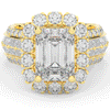 8.00CT.TW EMERALD CUT LAB DIAMOND HALO ENGAGEMENT RING - Nazarelle