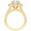8.00CT.TW EMERALD CUT LAB DIAMOND HALO ENGAGEMENT RING - Nazarelle