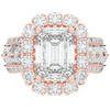 8.00CT.TW EMERALD CUT LAB DIAMOND HALO ENGAGEMENT RING - Nazarelle