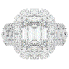 8.00CT.TW EMERALD CUT LAB DIAMOND HALO ENGAGEMENT RING - Nazarelle