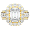 8.00CT.TW EMERALD CUT LAB DIAMOND HALO ENGAGEMENT RING - Nazarelle
