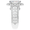 8.00CT.TW RADIANT LAB DIAMOND HALO ENGAGEMENT RING - Nazarelle