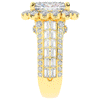 8.00CT.TW RADIANT LAB DIAMOND HALO ENGAGEMENT RING - Nazarelle