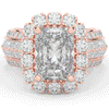 8.00CT.TW RADIANT LAB DIAMOND HALO ENGAGEMENT RING - Nazarelle