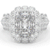 8.00CT.TW RADIANT LAB DIAMOND HALO ENGAGEMENT RING - Nazarelle