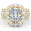 8.00CT.TW RADIANT LAB DIAMOND HALO ENGAGEMENT RING - Nazarelle