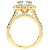 8.00CT.TW RADIANT LAB DIAMOND HALO ENGAGEMENT RING - Nazarelle