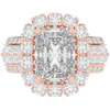 8.00CT.TW RADIANT LAB DIAMOND HALO ENGAGEMENT RING - Nazarelle