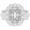 8.00CT.TW RADIANT LAB DIAMOND HALO ENGAGEMENT RING - Nazarelle