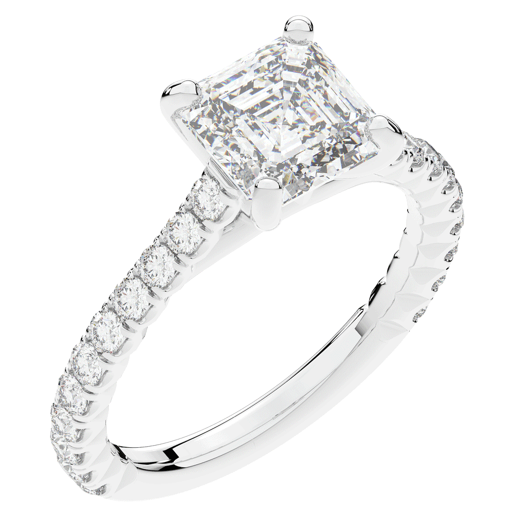 2.40CT.TW ASSCHER LAB DIAMOND ENGAGEMENT RING - Nazarelle