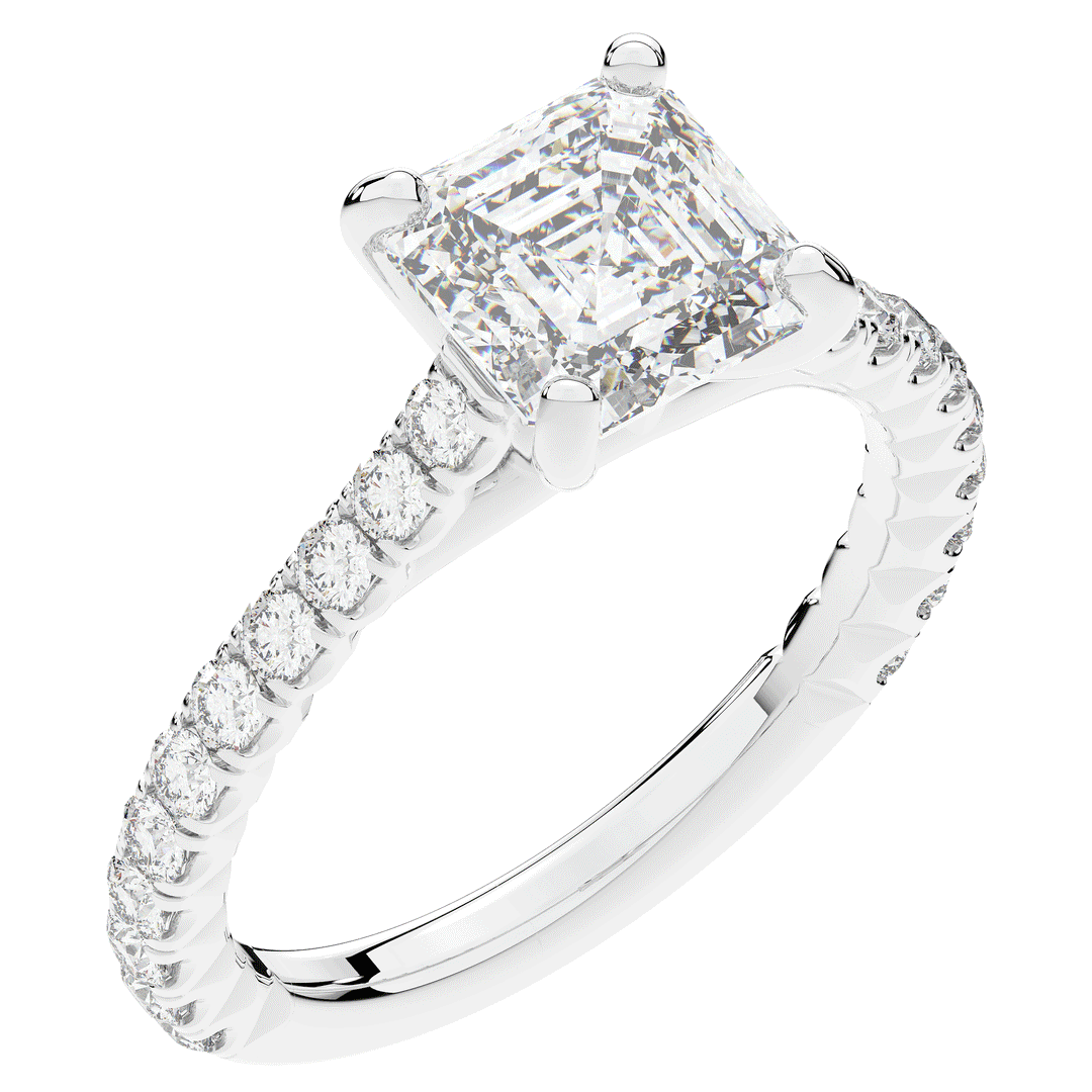 2.40CT.TW ASSCHER LAB DIAMOND ENGAGEMENT RING - Nazarelle
